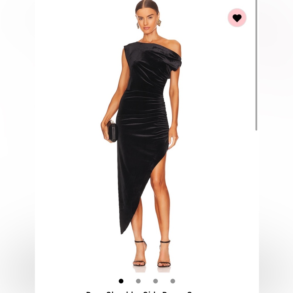 Norma Kamali Drop Shoulder Side Drape Gown